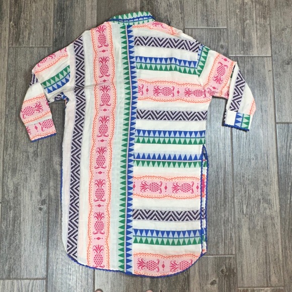 FARM Rio Multicolored Pineapple Jacquard Chemise Dress‎ Cover Up Size S NEW - Picture 9 of 10